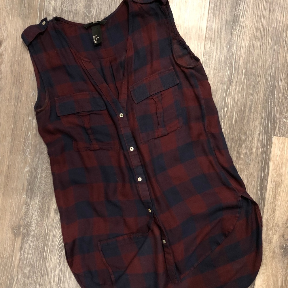 H&M Plaid Top